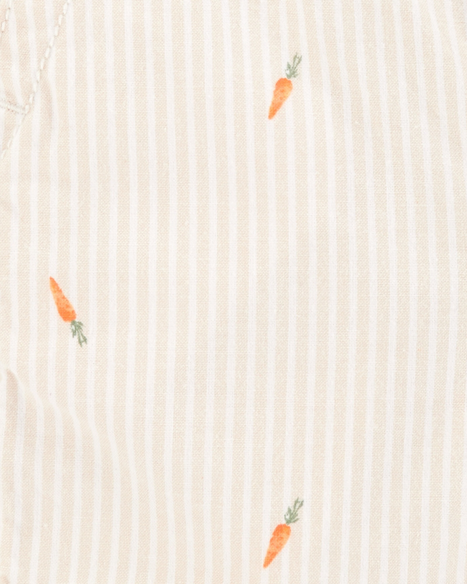 Enterito corto de algodón, diseño zanahorias Sin color