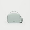 Mini Bag Rubber En Efecto Cuero Celeste