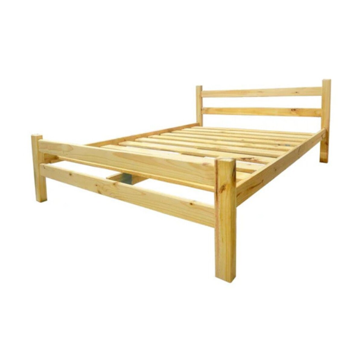 Cama 2 Plazas Pino Natural 