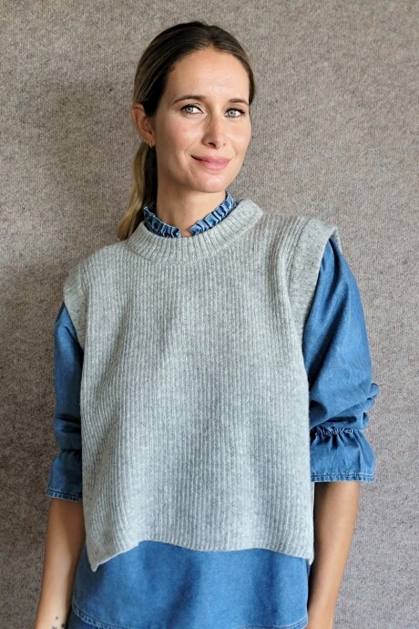 Chaleco Olivia Gris