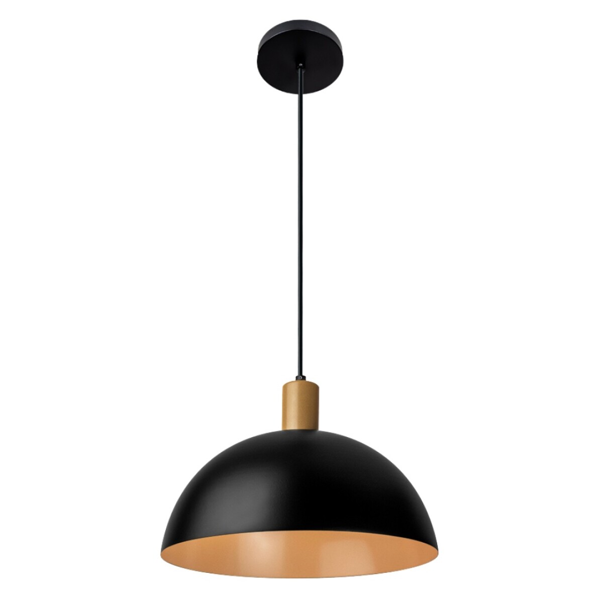 COLGANTE BIA E27 NEGRO Y DORADO 30CM 