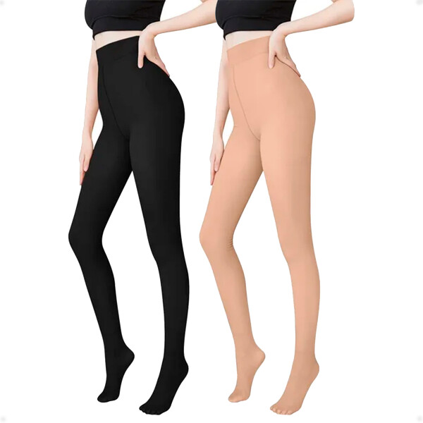 Medias Panty TÃ©rmica con Corderito Negro