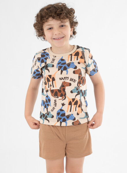 Pijama infantil happy days Marfil