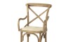 Silla de Roble cruceta con apoyabrazos Tapizada Silla de Roble cruceta con apoyabrazos Tapizada