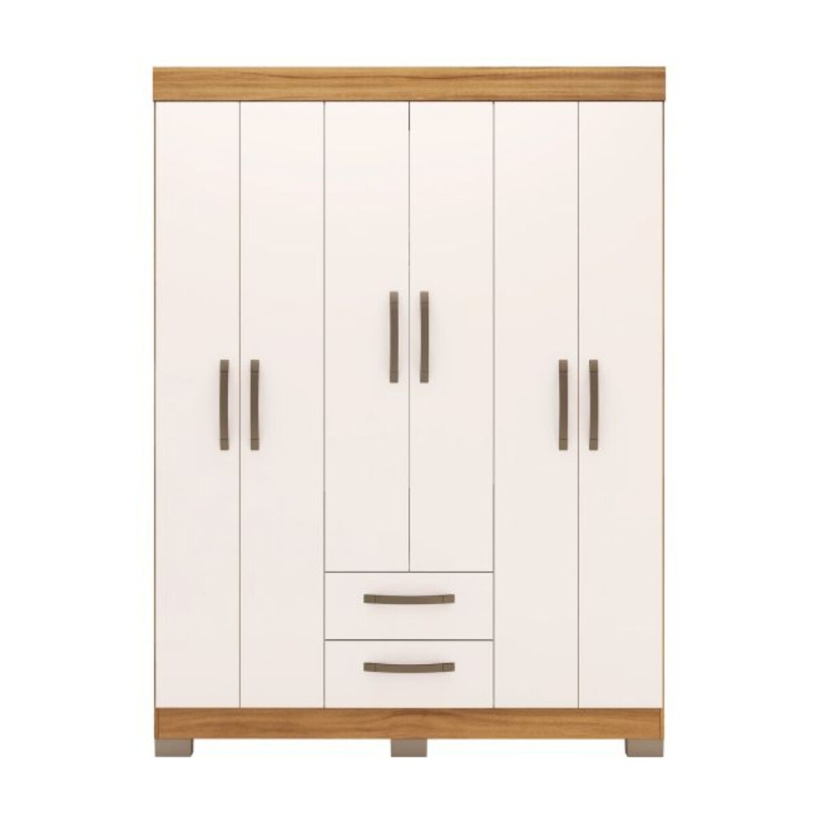 Ropero Abba 6 Puertas 2 Cajones NT6015 Freijo | Off White 