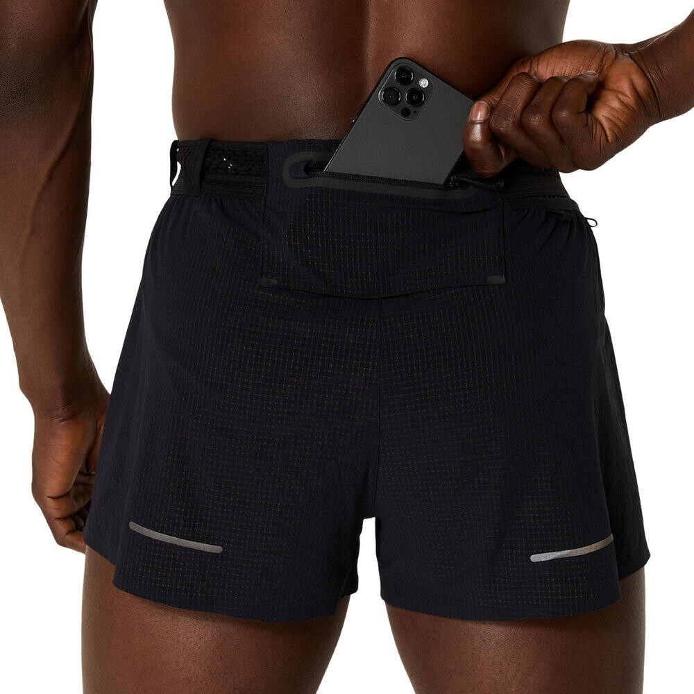 Shorts Running Metarun Split Short Hombre Performance Black