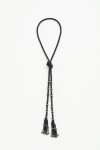 COLLAR BEADS LONG Negro