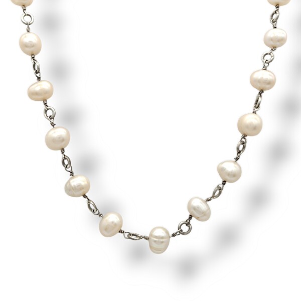 Cadena de perlas -Plata 925-Perlas de rio-CD3442 Conperla