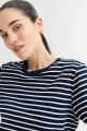 Remera a rayas AZUL MARINO Y BLANCO