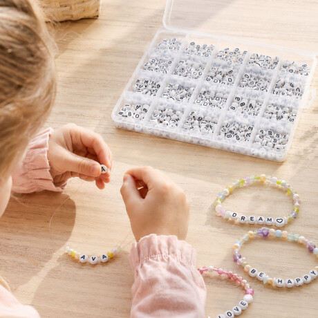 Set de mostacillas Letras Blanco
