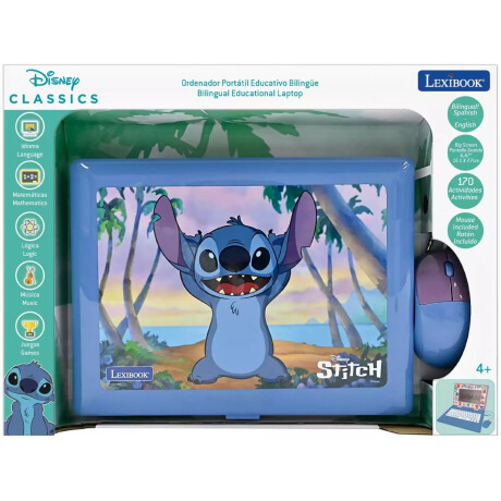 Laptop Disney Lexibook educativa bilingüe diseño Stich Laptop Disney Lexibook educativa bilingüe diseño Stich