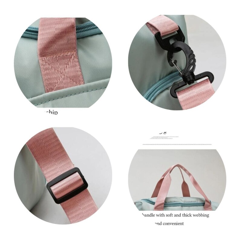 Bolso De Viaje Impermeable Con Compartimento Para Calzado Negro
