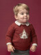 Jersey Con Intarsia Delante Teja