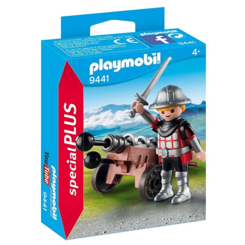 Figura Playmobil Special Plus Caballero con Cañón X1 Figura Playmobil Special Plus Caballero con Cañón X1