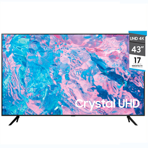 TV SAMSUNG 43” 4K UN43CU7000 SMART Sin color
