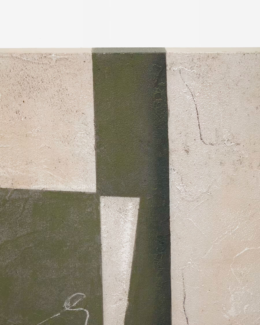 Lienzo abstracto Fida verde 118 x 94 cm
