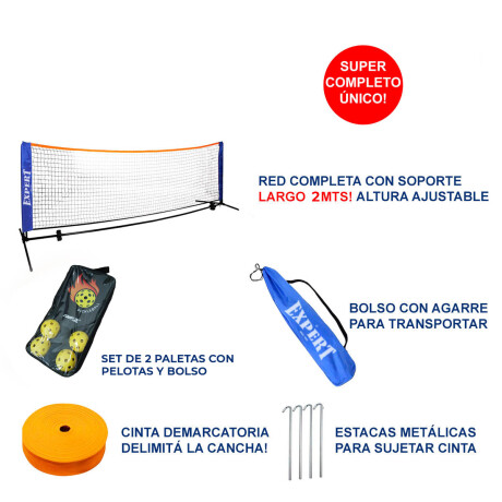 Set Futbol Tenis C/2 Paletas 4 Pelotas Y Accesorios Dep009113