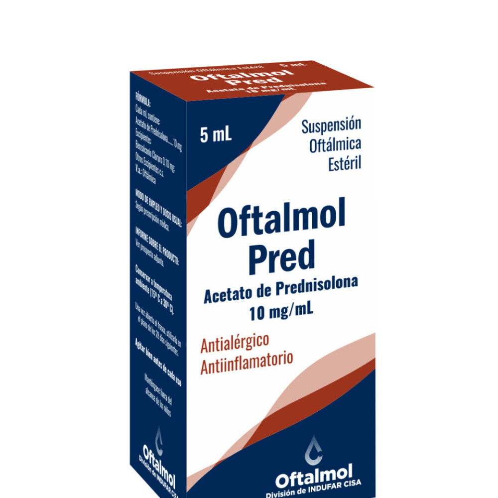 OFTALMOL PRED GTS. OFTALM. FR. X 5 ML. única