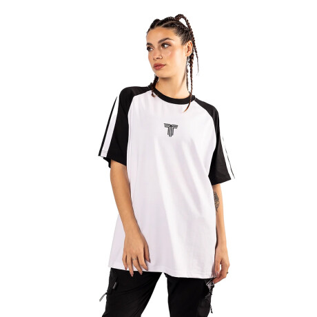 Remera Unisex Tiffosi Ranglan Blanco - Negro