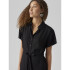 VMBUMPY SS CALF SHIRT DRESS WVN GA BLACK