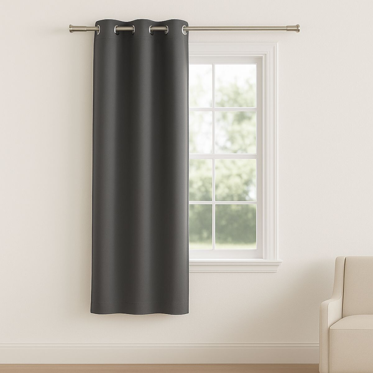 Paño cortina blackout 1,35m x 1,70m - GRIS 