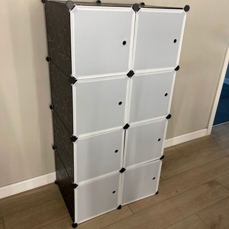 Armario Plastico Lumax 8 Compartimentos Desmontable Blanco