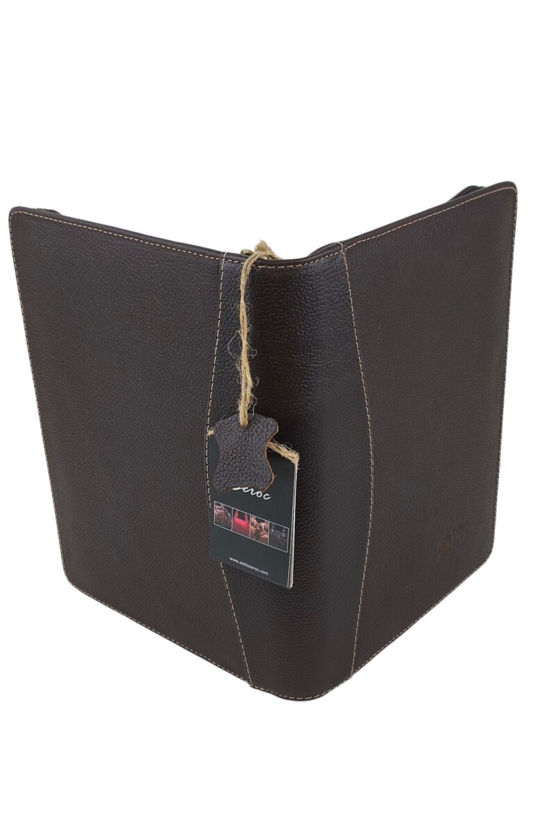 Dosier de Cuero Genuino, Indispensable para Profesionales Modernos. Chocolate