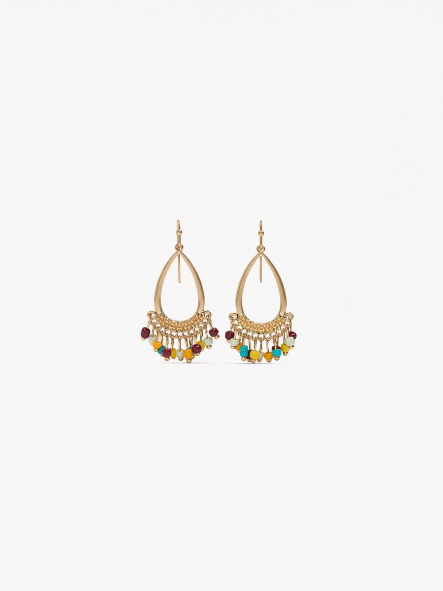 Pendientes Gota De Abalorios multicolor