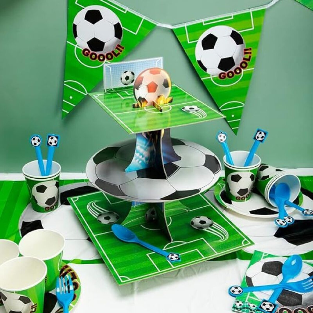 Soporte para Cupcake Cancha de Futbol 