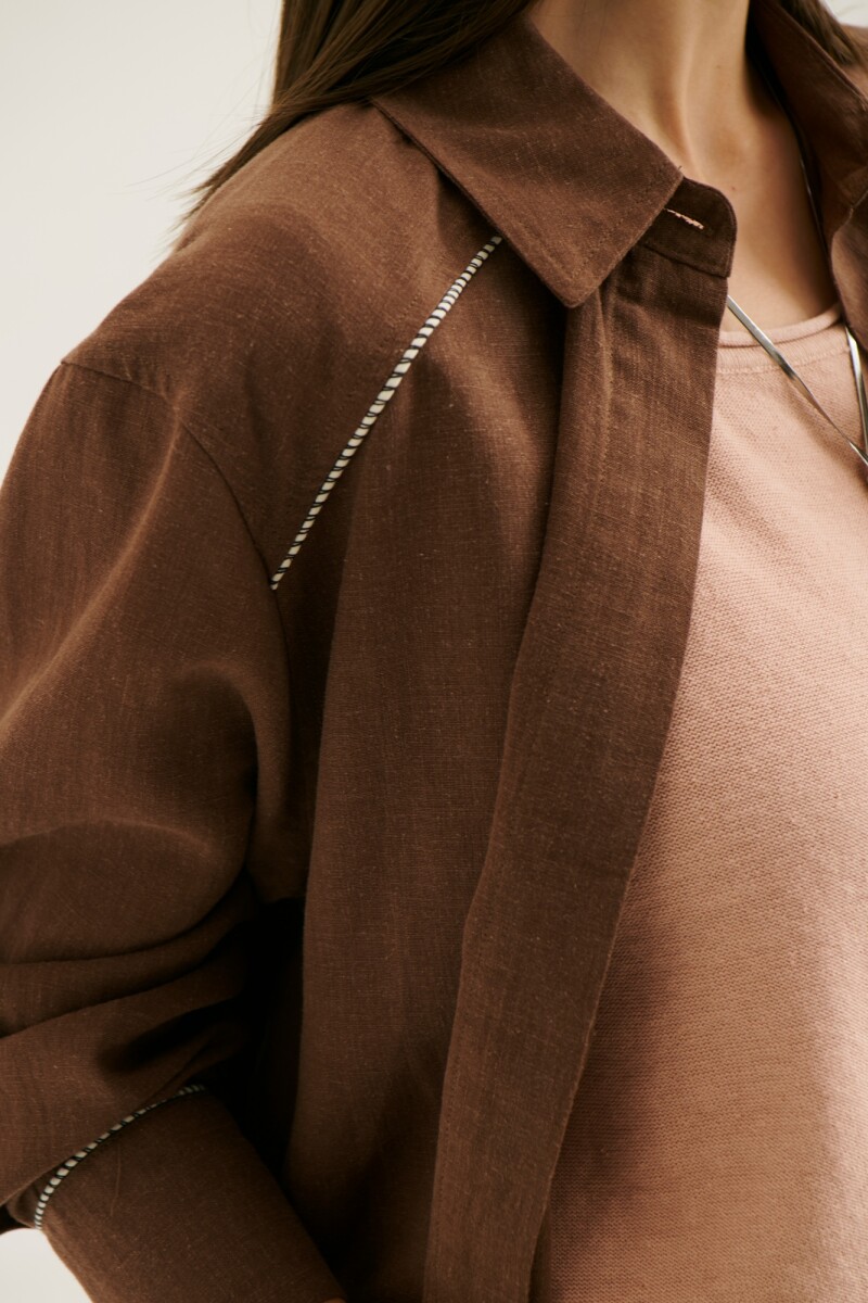 SOBRECAMISA LINO LAIA MOCCA