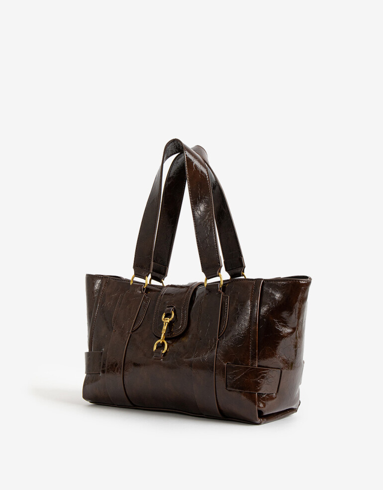 City Cartera Baguette Chocolate - Marron Chocolate
