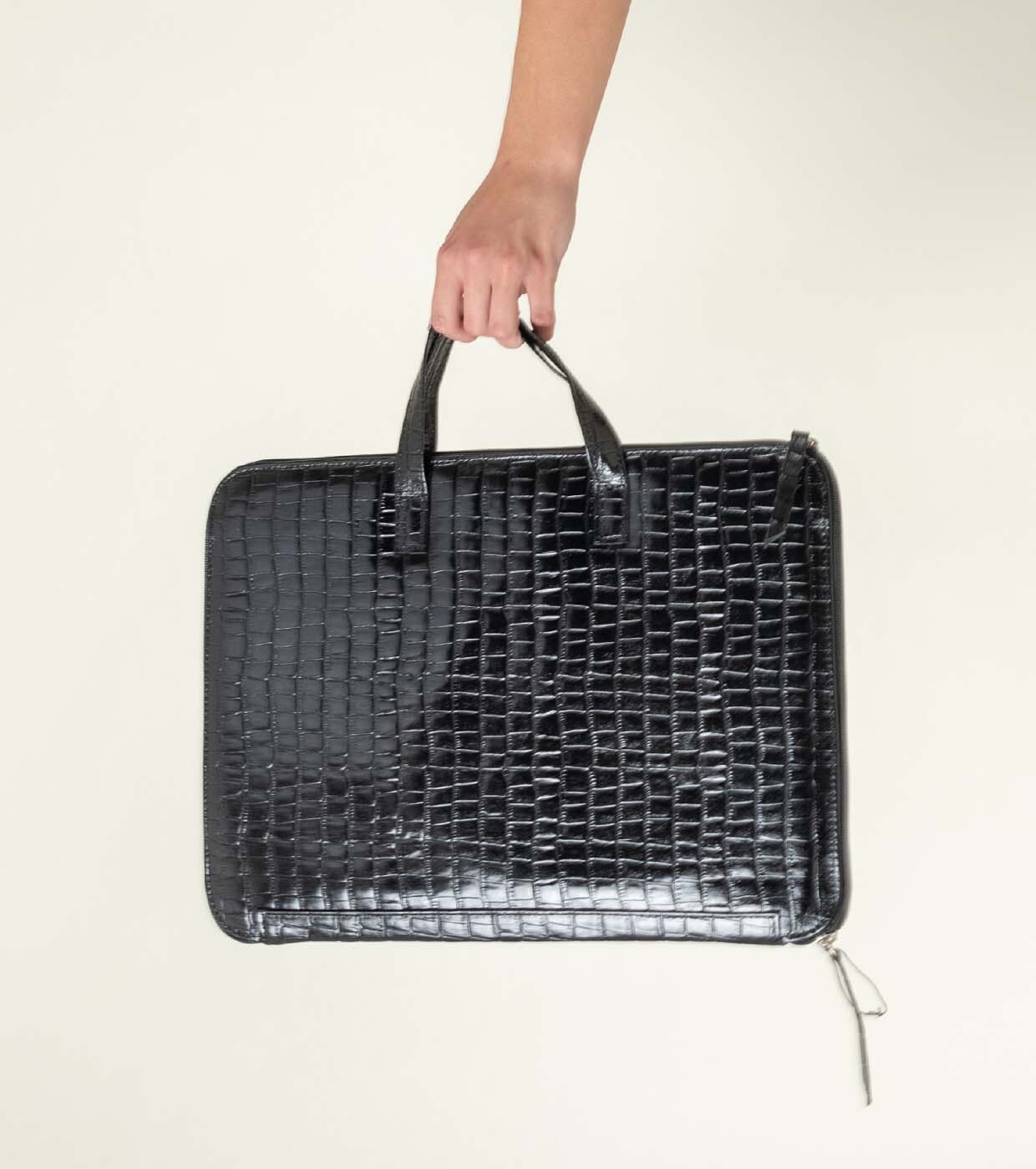 Porta laptop flat Crocco negro