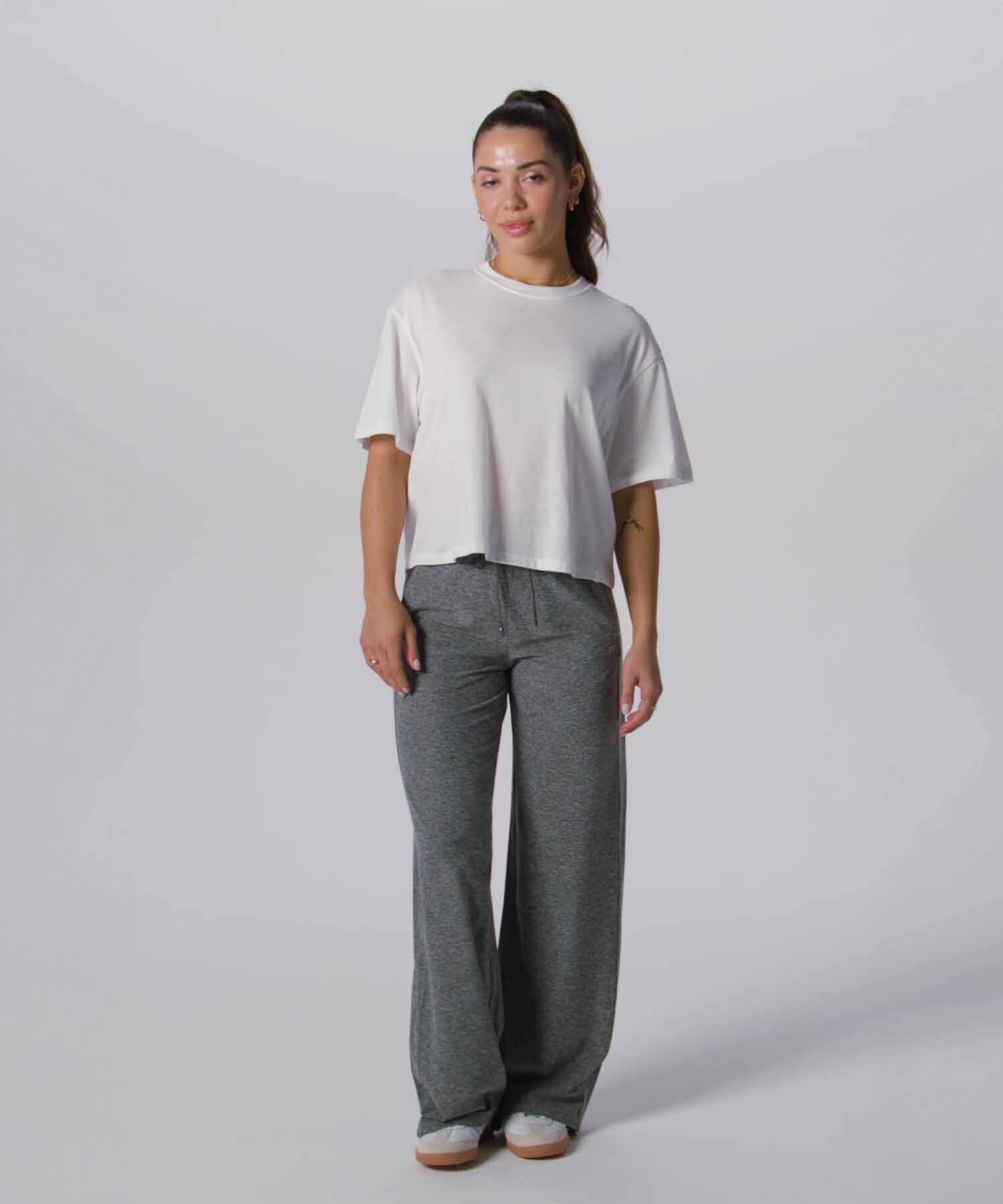 Polo Manga Corta Boxy Mujer Classic White