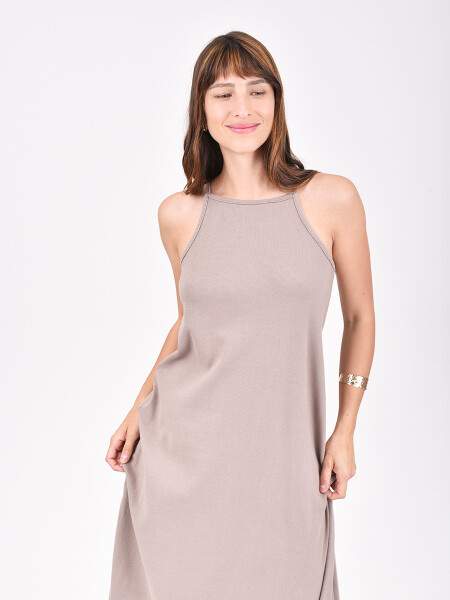 VESTIDO CATDA TAUPE