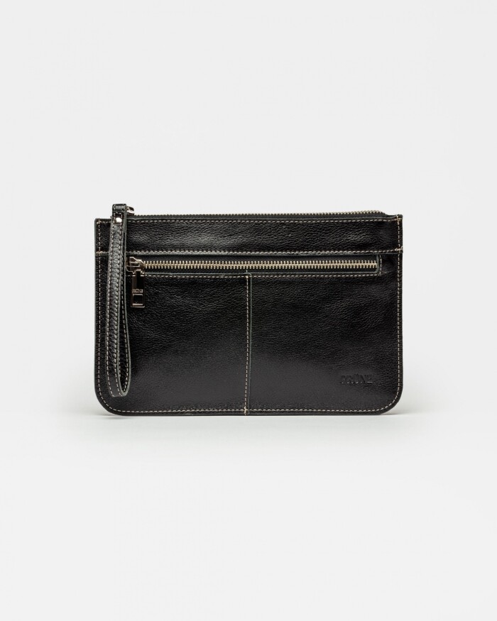 Sobre Atenas en cuero liso satinado Unisex Negro