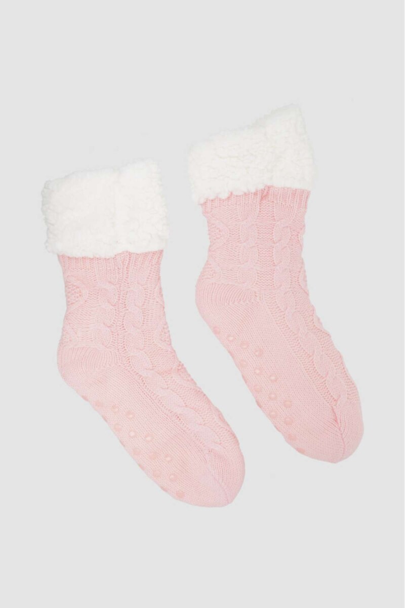 Medias damas chenille ochos - Rosado 