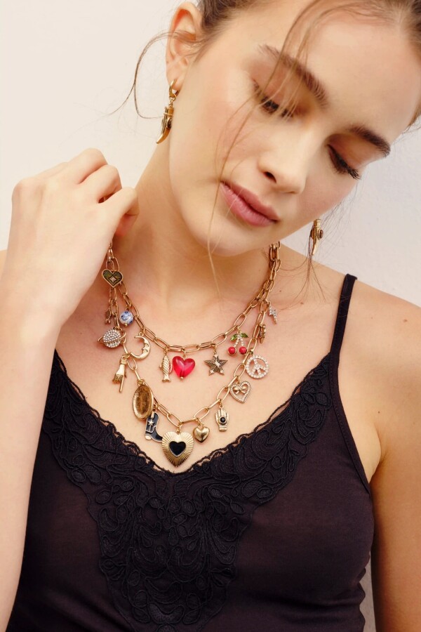 COLLAR AMULET PEPPER Dorado