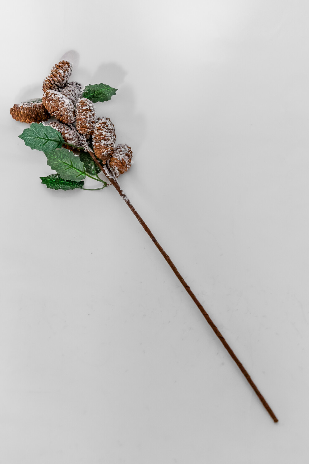 Deco Navidad Rama Muérdago Y Piñas Color Unico