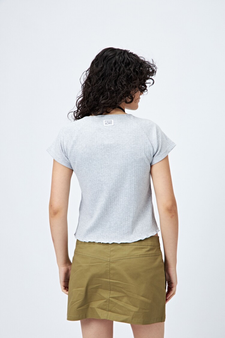 REMERA SANTA Gris Melange
