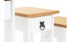Conjunto Set De Mesas Pedestal Madera Maciza Linea Mexicana Conjunto Set De Mesas Pedestal Madera Maciza Linea Mexicana
