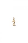 CHARM DE ALEACION DE METALES BAÑADO EN ORO DE 18 K CON FORMA DE LETRA Z CON ARGOLLA Charm