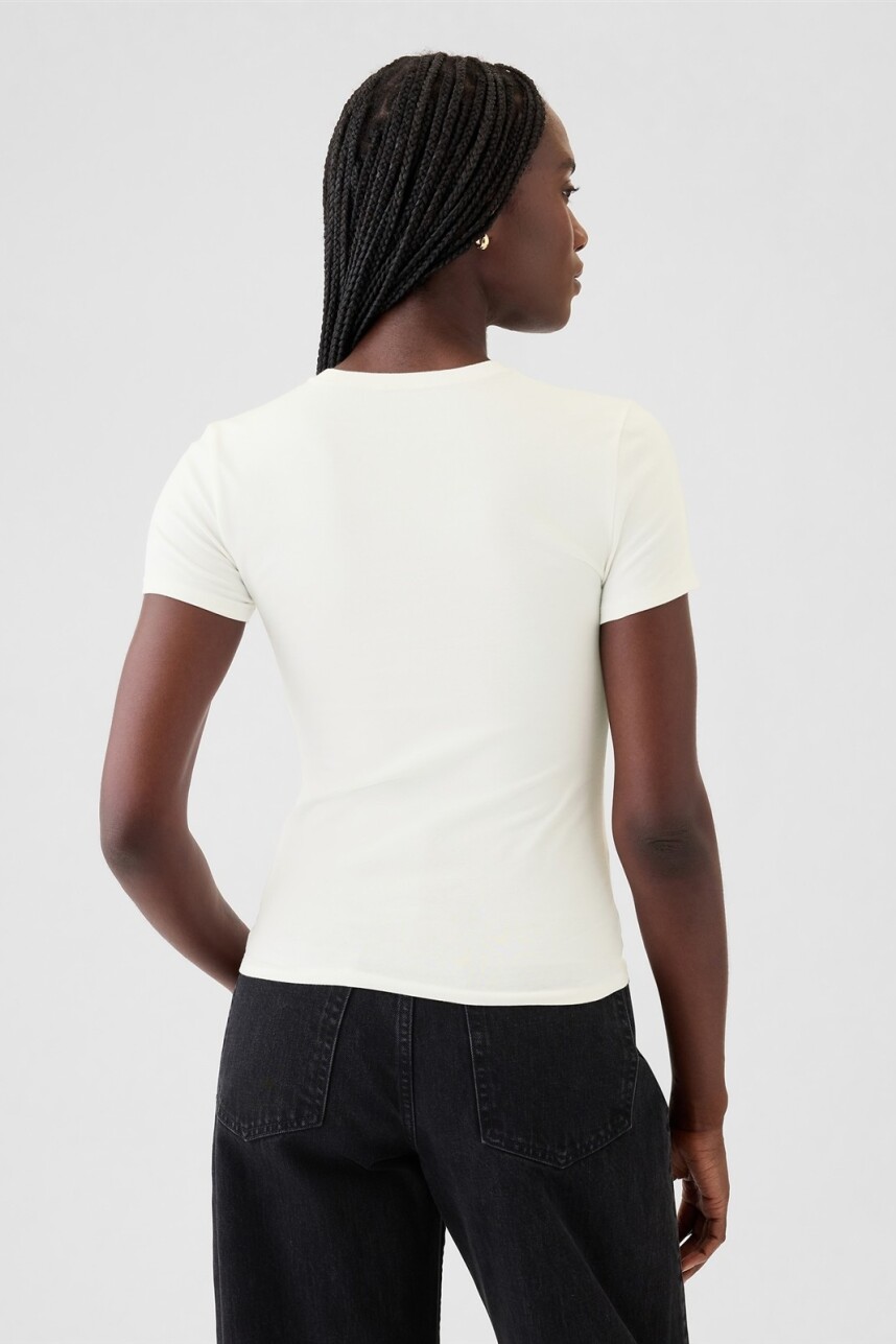 Remera Manga Corta Mujer New Off White