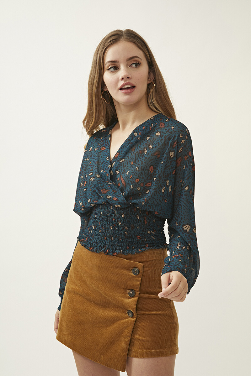 Blusa Carmen Petroleo