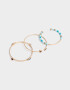 Pulseras Rígidas Sets Piedra Pulseras Rígidas Set X3 Con Piedra - Dorado