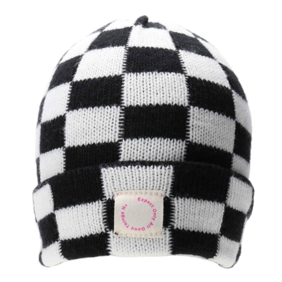 Gorro N+ Tejido CHECK - Negro - Blanco 