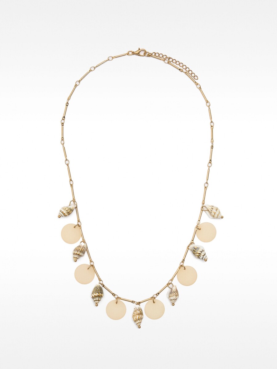 Collar Segmentado Con Conchas blanco