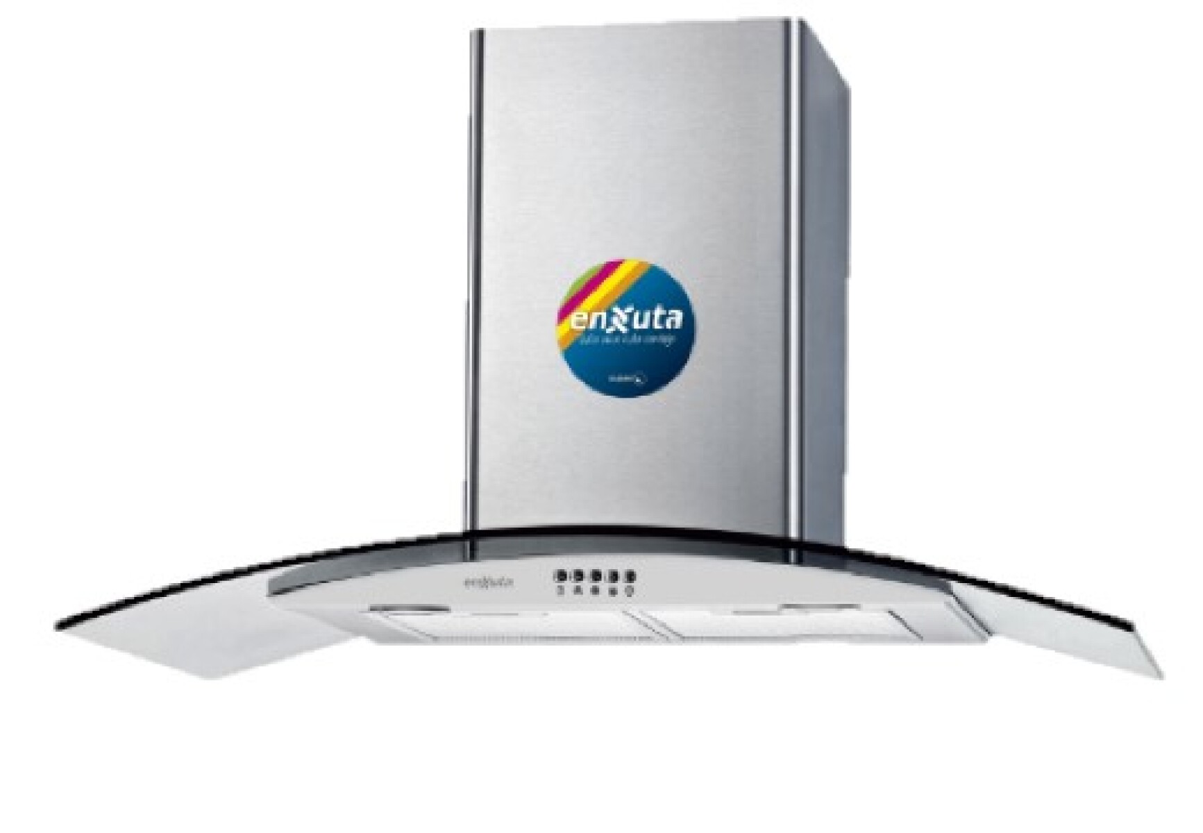 CAMPANA EXTRACTORA ENXUTA 90 CM CURVA ACERO VIDRIO ENXUTA 