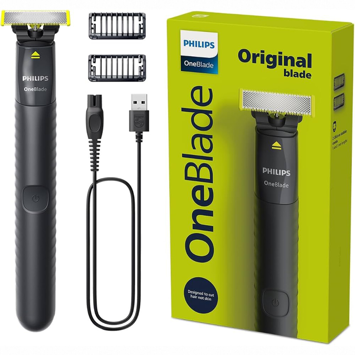 Afeitadora Philips OneBlade Rostro + 2 Accesorios 