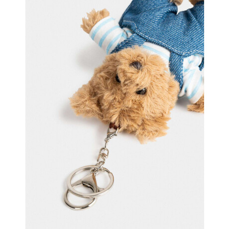 Llavero Y Charm Peluche De Osito Marron Beige