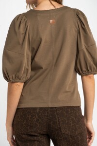 Remera Algodón Manga Globo Safari